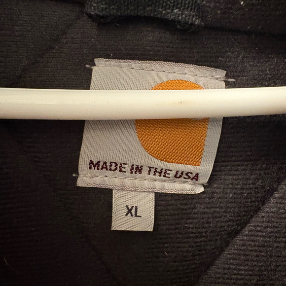 Vintage Carhartt Canvas Bomber Work Jacket Size XL Black Workwear 125 Year Ann - Picture 5 of 12